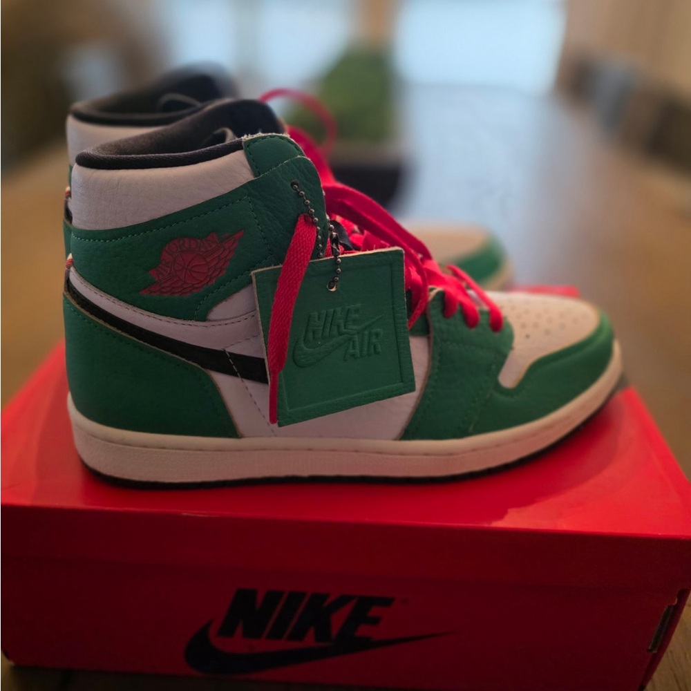 Lucky Green.. Jordan Women's Sneakers - Green, Red, White